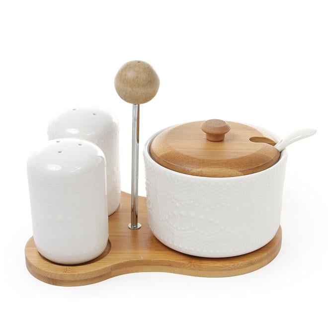 Набор для специй на бамбуковой подставке Naturel (33663)