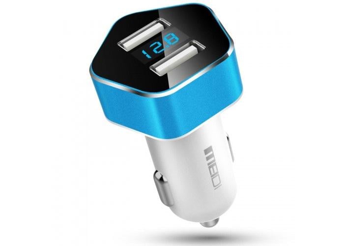 Автомобильное зарядное устройство Meidi Dual USB Smart LED