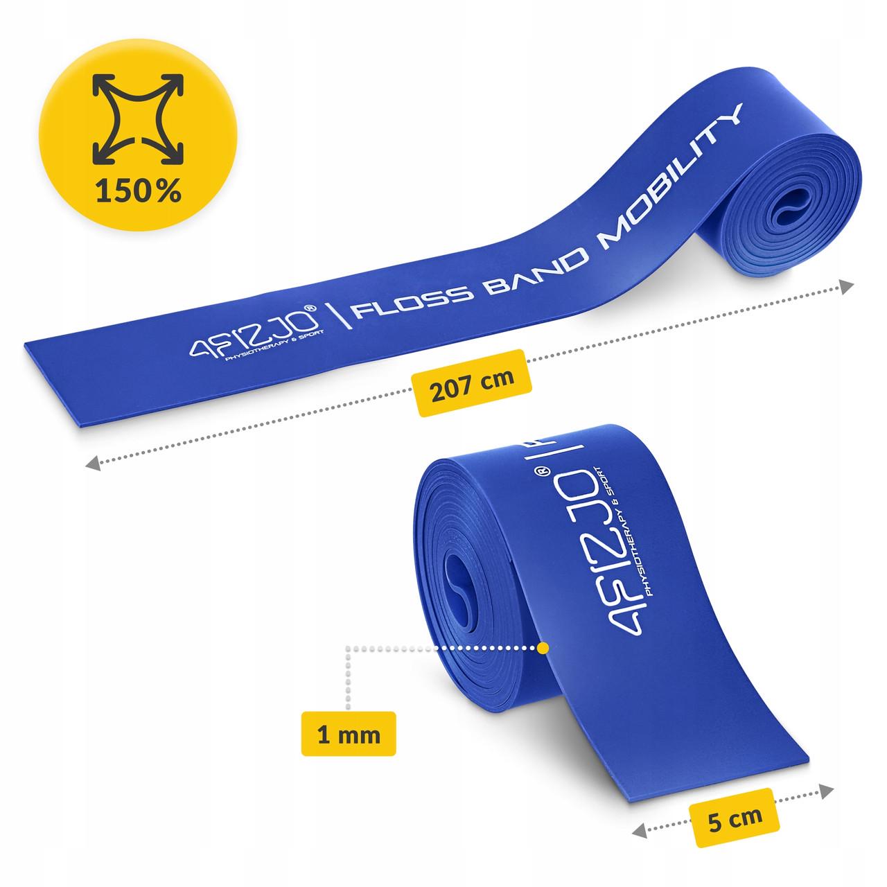Лента компрессионная для флоссинга 4fizjo Floss Band 207x5x0,1 см Blue (P-5905973405218) - фото 4