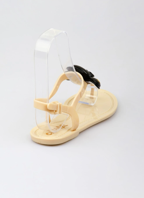 Босоножки шлепанцы женские пляжные р. 24 см 39 Бежевый с черным (KG-7725) - фото 4 Босоножки шлепанцы женские пляжные р. 24 см 39 Бежевый с черным (KG-7725) - фото 4