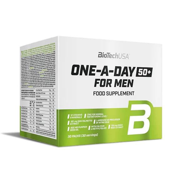 Витамины для мужчин 50+ с пальметтом и макой BioTech One-A-Day 50+ for Men 30 пакет.