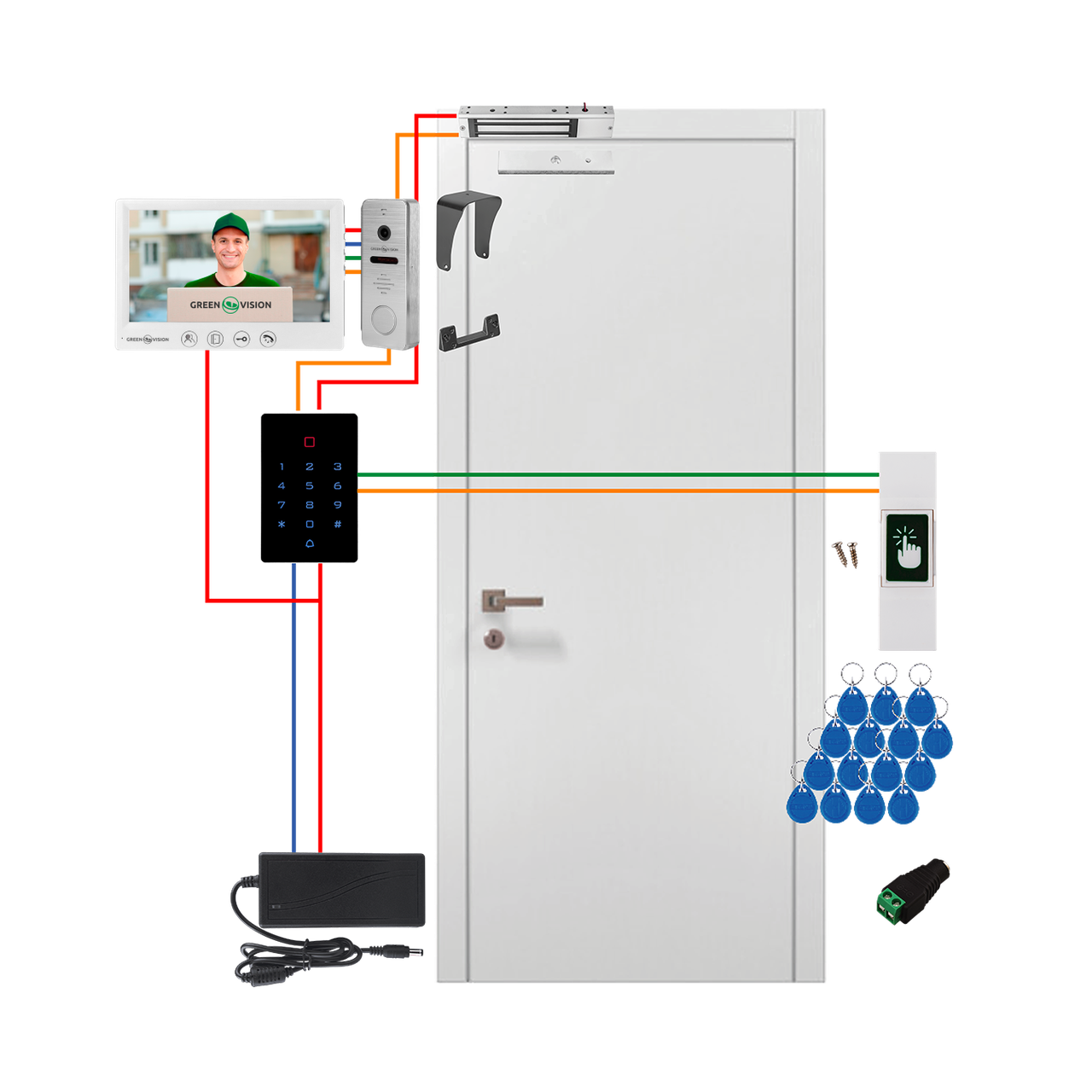 Комплект СКУД GV-509 с домофоном и магнитным замком 280 кг (2479154772) Комплект СКУД GV-509 с домофоном и магнитным замком 280 кг (2479154772)