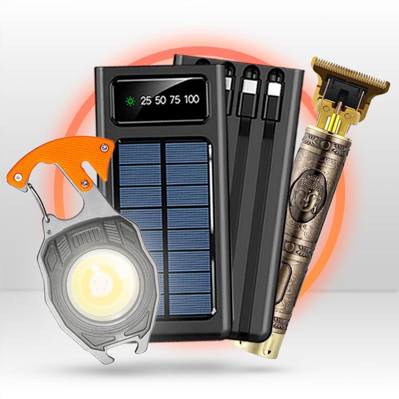 Повербанк с LED на солнечной батарее/триммер XPower/LED фонарь W5147 Повербанк с LED на солнечной батарее/триммер XPower/LED фонарь W5147