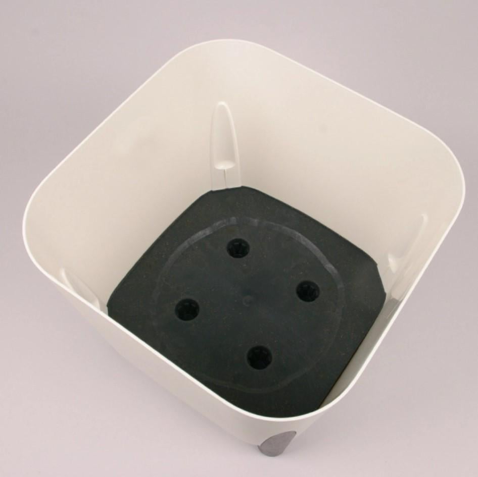 Горшок для цветов Lamela Frida квадратный на ножках 36 см Горчичный (24755082) - фото 2