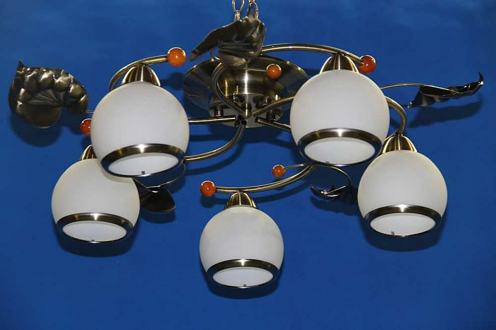 Люстра з плафонами Ray L53006/5 AB (IR006189) Люстра з плафонами Ray L53006/5 AB (IR006189)