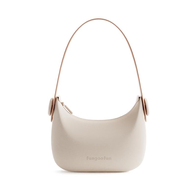 Сумка-клатч силіконова Fungoofunжіноча на ремінці з ручкою водонепроникна повсякденна на блискавці Бежевий