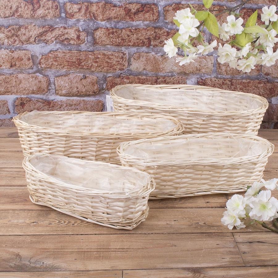 Кашпо из лозы 4 шт. (1215)