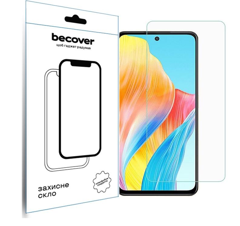 Захисне скло BeCover для Oppo A98 5G 3D Crystal Clear Glass (709773)