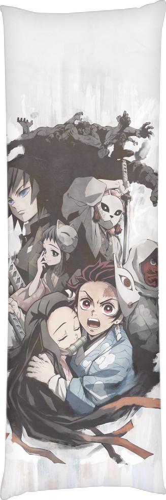Подушка дакимакура Demon Slayer Kimetsu no Yaiba 57 60x180 см (14106585)
