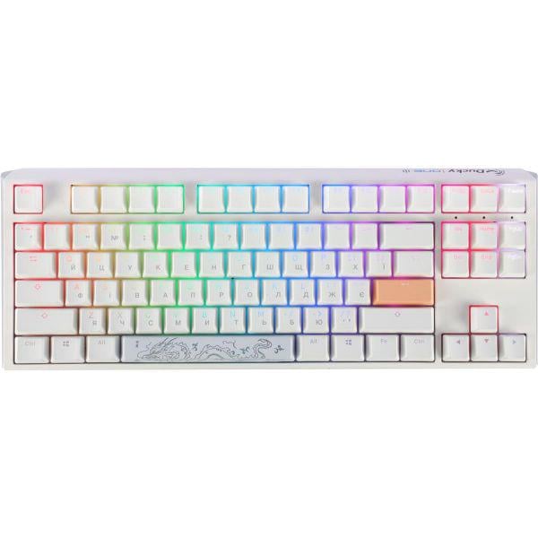 Клавиатура Ducky One 3 TKL Cherry MX Blue RGB RU USB White (DKON2187ST-CUAPXPWWWSC1)
