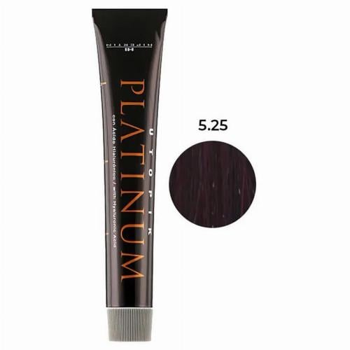 Крем-краска для волос профессиональная Hipertin Platinum 60 мл 5.25 светлый каштан перламутрово-красный (2499628492)