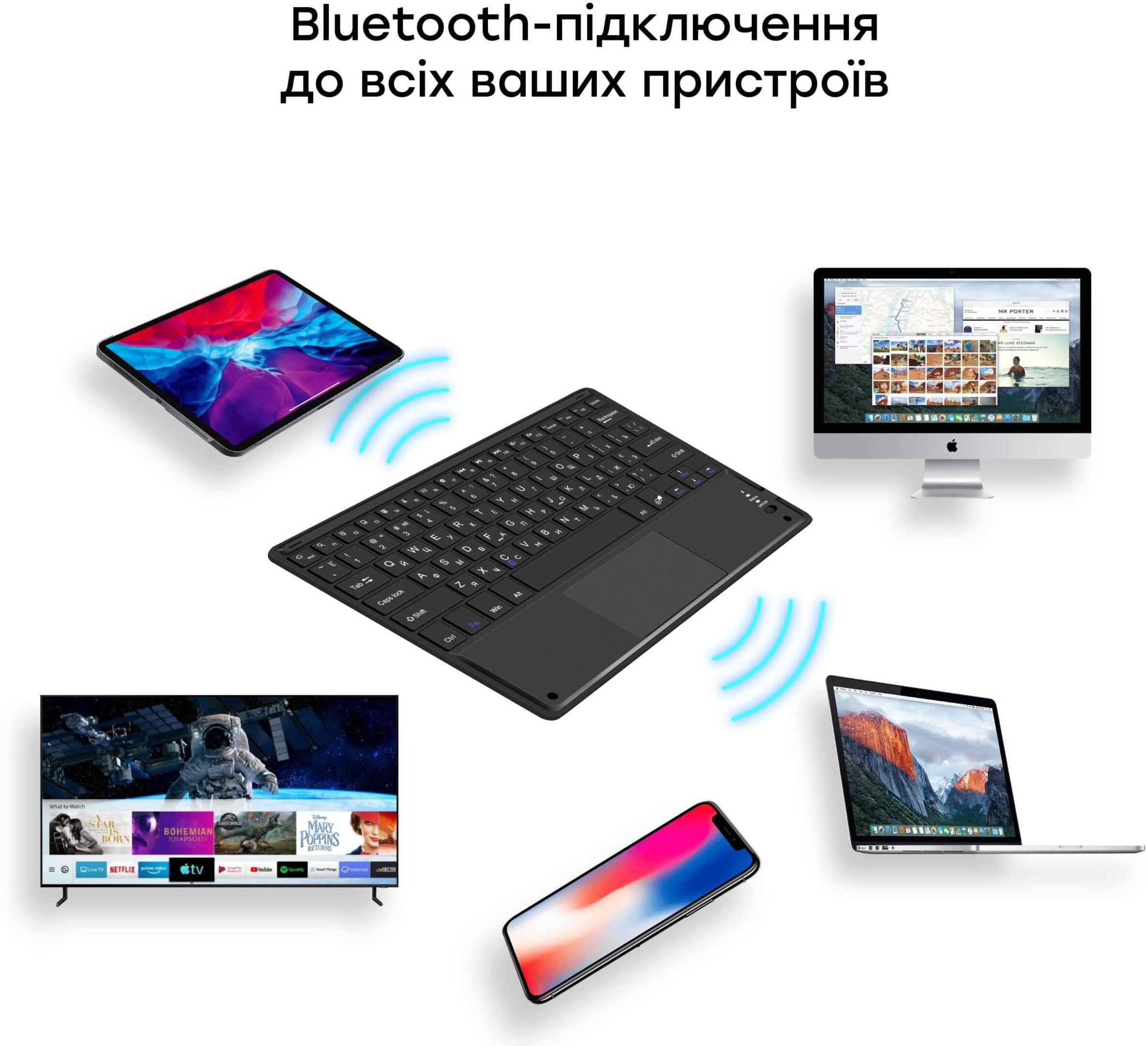 Клавіатура Airon Bluetooth KeyBoard with Touchpad Easy Tap for Smart TV & Tablet (4822352781088) - фото 6