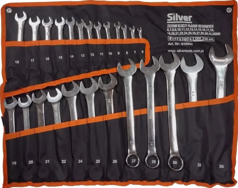 Набір комбінованих ключів Silver Tools 25 шт. 6-36 мм