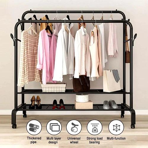 Вішалка для одягу та взуття Loft Rack металева з полицею 162х120х55 см (13750158) - фото 3