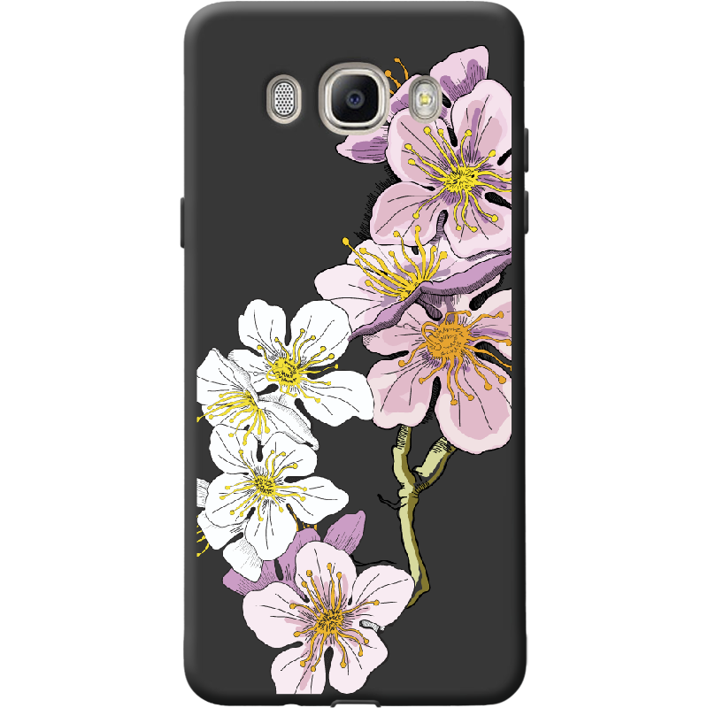 Чохол BoxFace Samsung J510 Galaxy J5 2016 Cherry Blossom Чорний силікон (25137-cc4-41569)