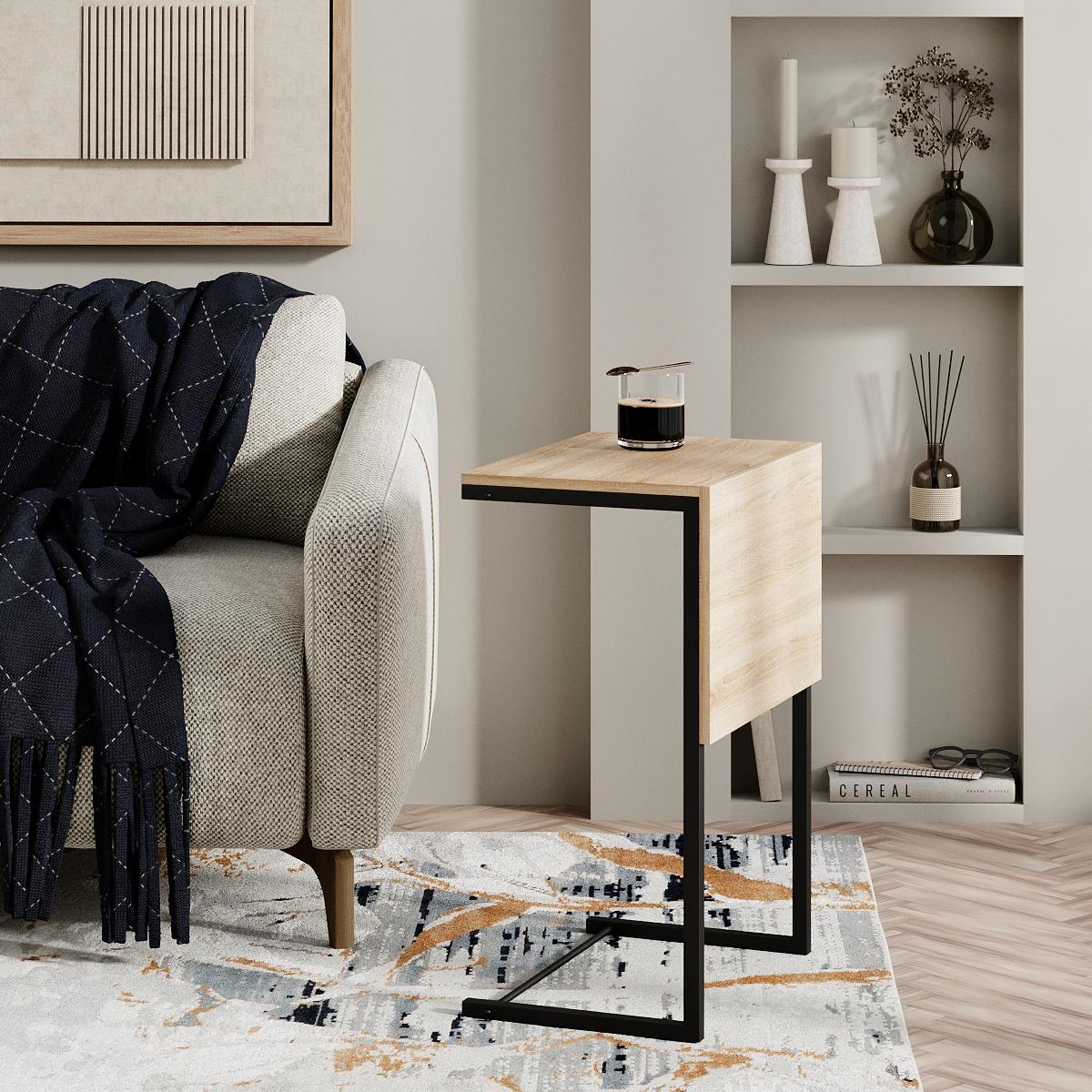 Стіл-трансформер Art In Head Just Fiji 654х327х442 мм Дуб сонома/Чорний - фото 4 Стіл-трансформер Art In Head Just Fiji 654х327х442 мм Дуб сонома/Чорний - фото 4