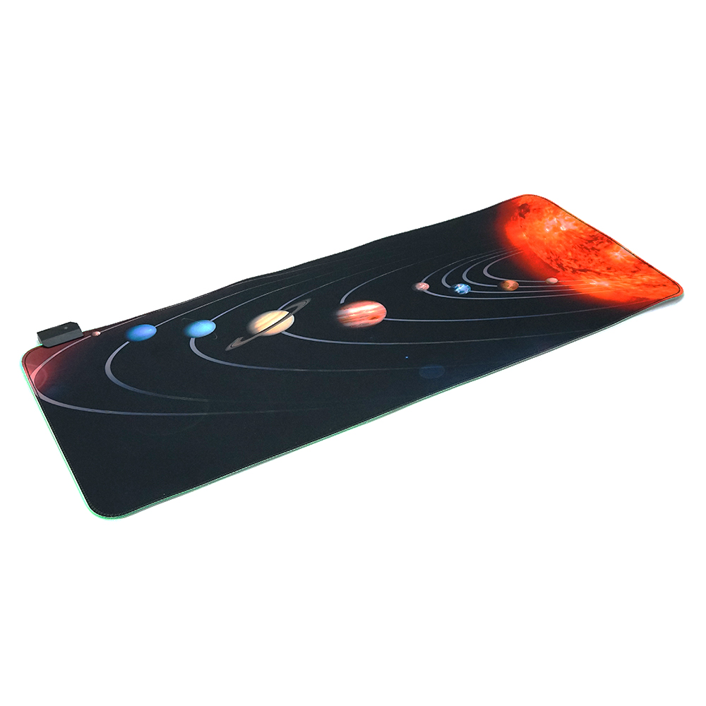 Коврик для мыши тканевый Solar system с прошивкой RGB подсветки USB 1,8м 3х300x800 мм Color Box (YUT_V7715)