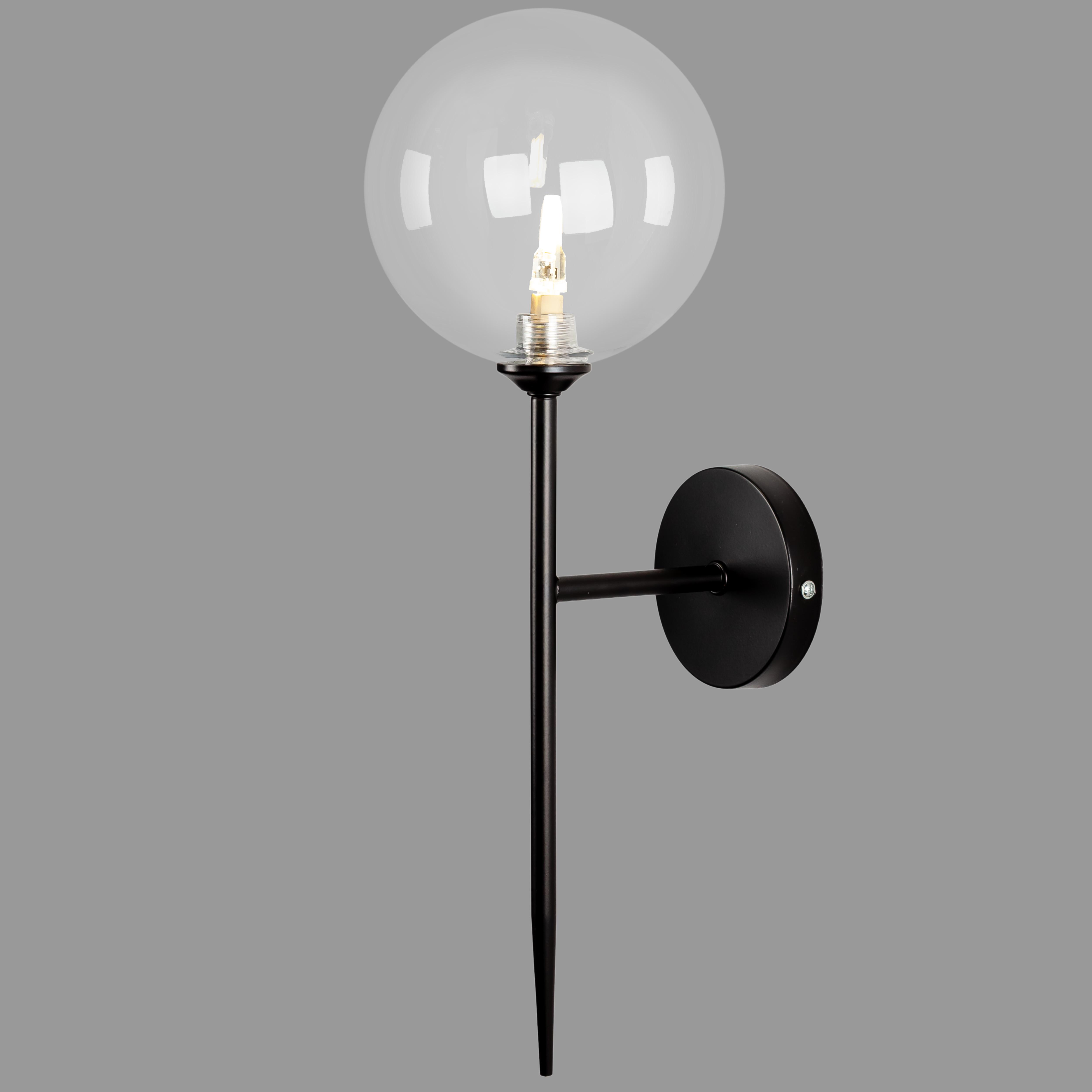 Бра современное на 1 лампу Bulb Черный (99-W2502F-1 (150) BK+CL)