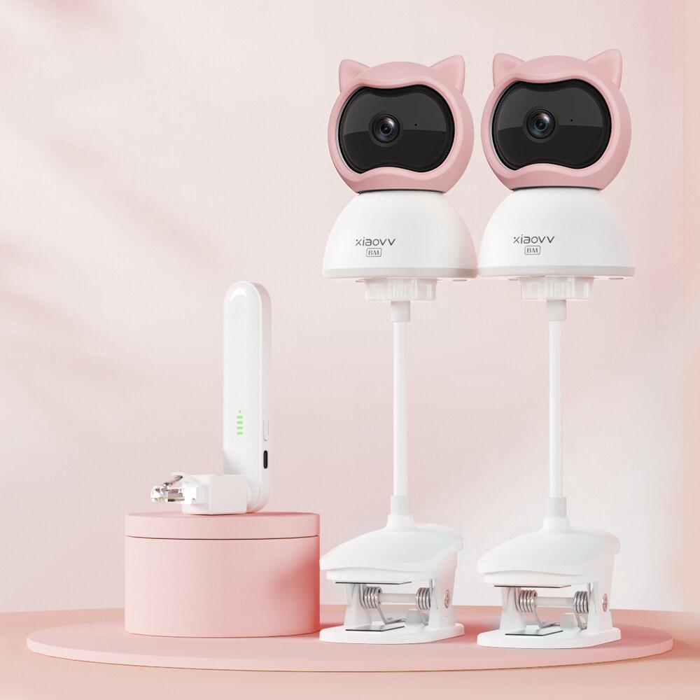 Відеоняня Xiaovv Q2BM на прищепці Рожевий (28780643) - фото 4