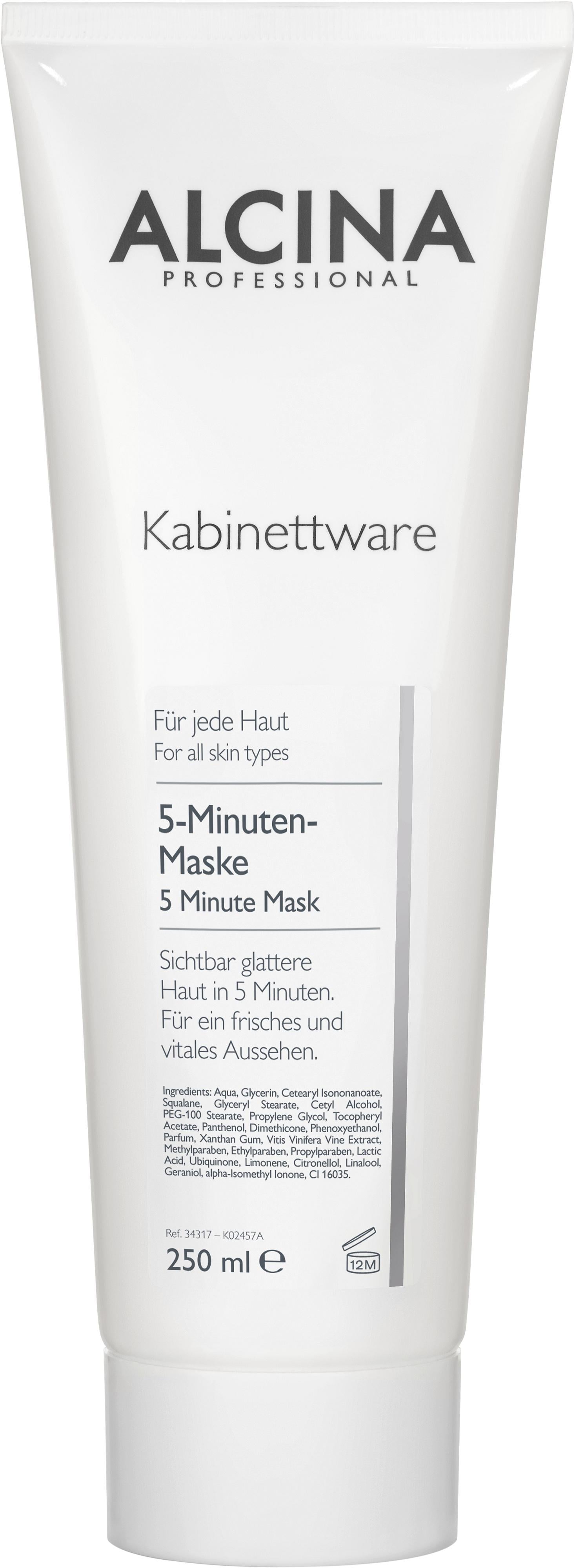 Маска для лица ALCINA 5 Minute Mask экспресс омолаживающая для всех типов кожи 250 мл (4008666343178)