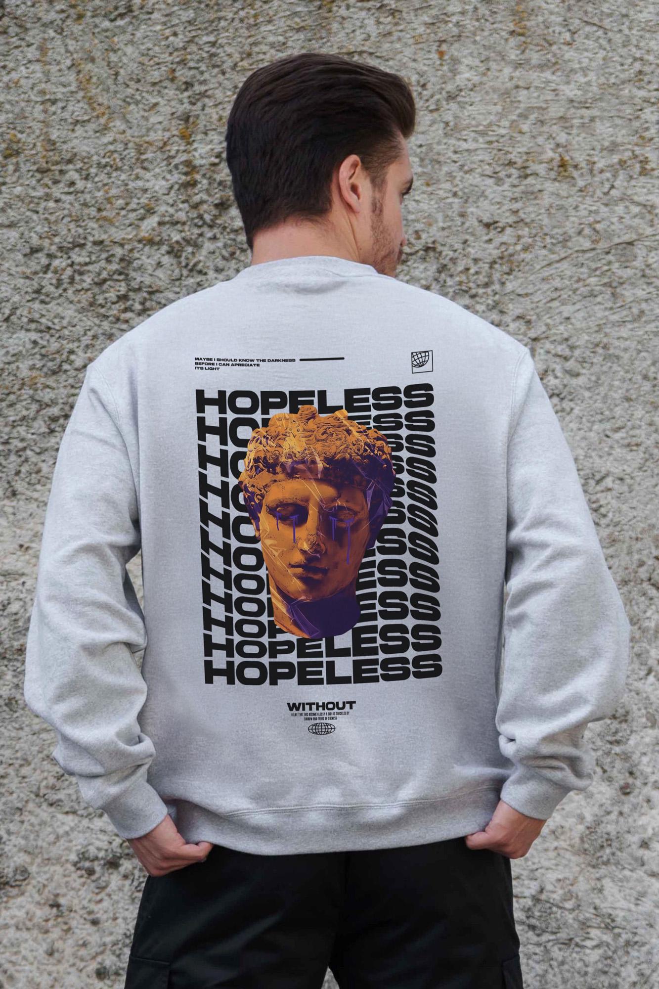 Свитшот оверсайз Hopeless S/M Grey (S/M8055730)