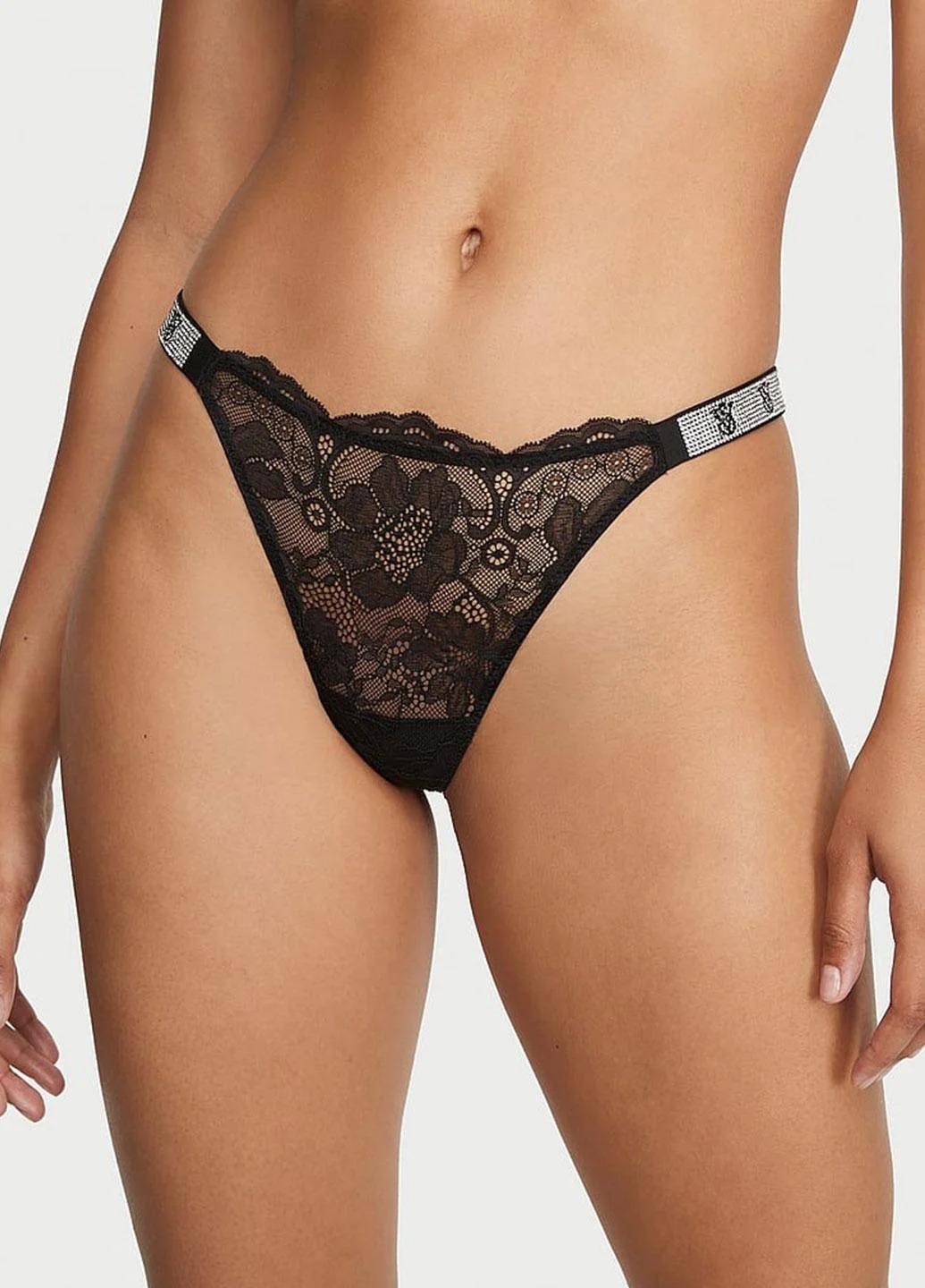 Трусики со стразами Victoria's Secret Very Sexy Double Shine Strap Smooth Thong Panty M Черный (26709637) Трусики со стразами Victoria's Secret Very Sexy Double Shine Strap Smooth Thong Panty M Черный (26709637)