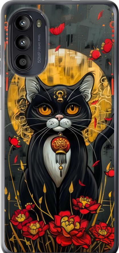 Чехол на Motorola Moto G52 China Cat (6134u-2691-42517) Чехол на Motorola Moto G52 China Cat (6134u-2691-42517)