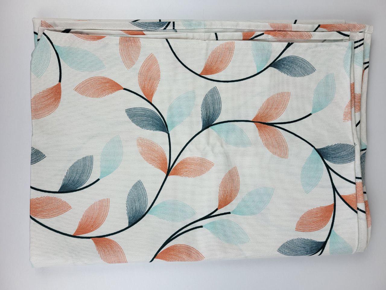 Скатерть на кухонный стол с веточками 140x110 см Белый (1615) - фото 3