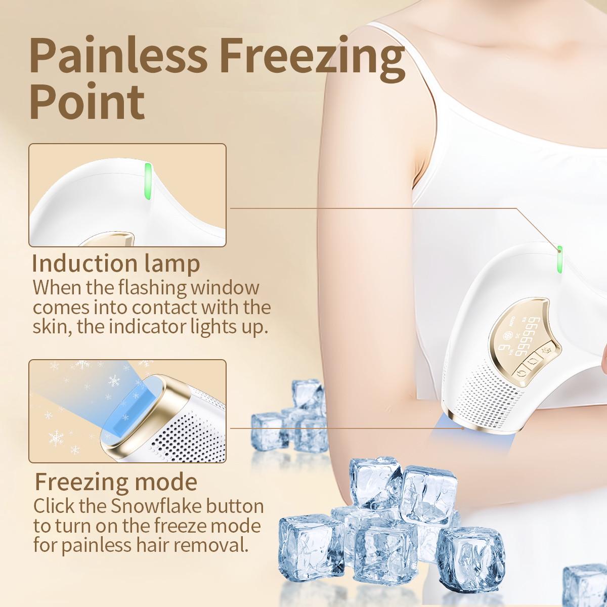 Фотоэпилятор IPL 999999 3в1 с функцией ледяного охлаждения и 9 уровнями интенсивности - фото 4