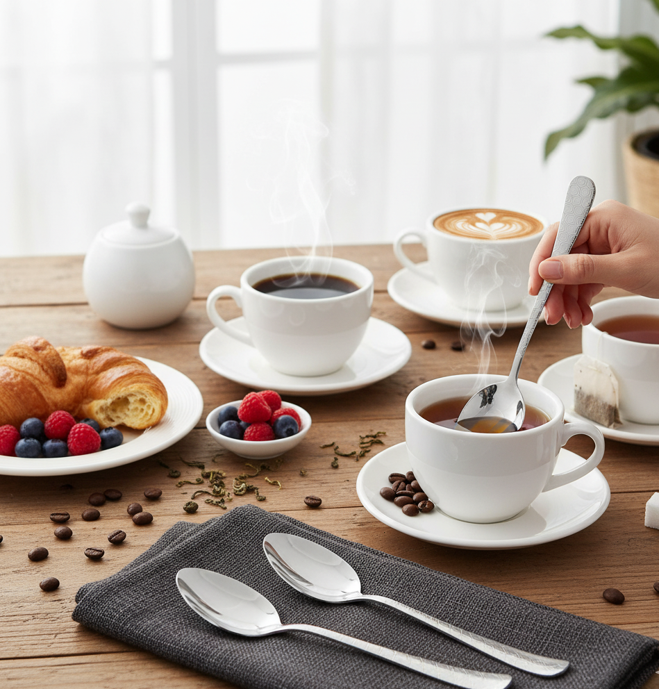 Набор столовых ложек Stenson Favo из нержавеющей стали 3шт. (30455) - фото 3 Набор столовых ложек Stenson Favo из нержавеющей стали 3шт. (30455) - фото 3