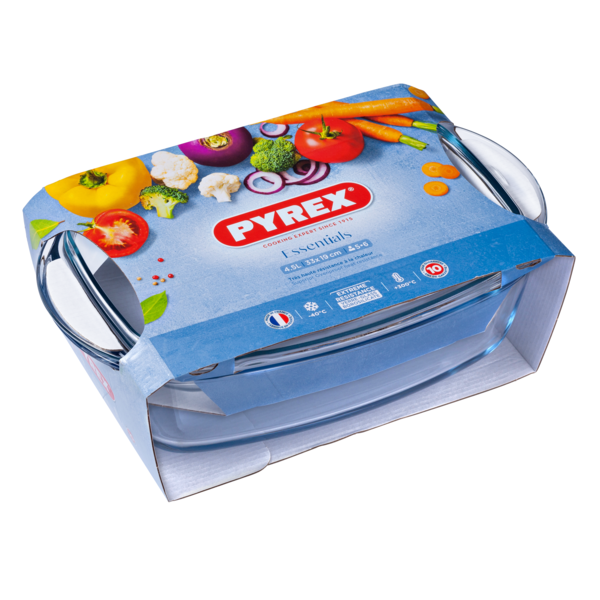 Каструля прямокутна для запікання Pyrex Essentials 3 л/1,5 л (465A000/7644)
