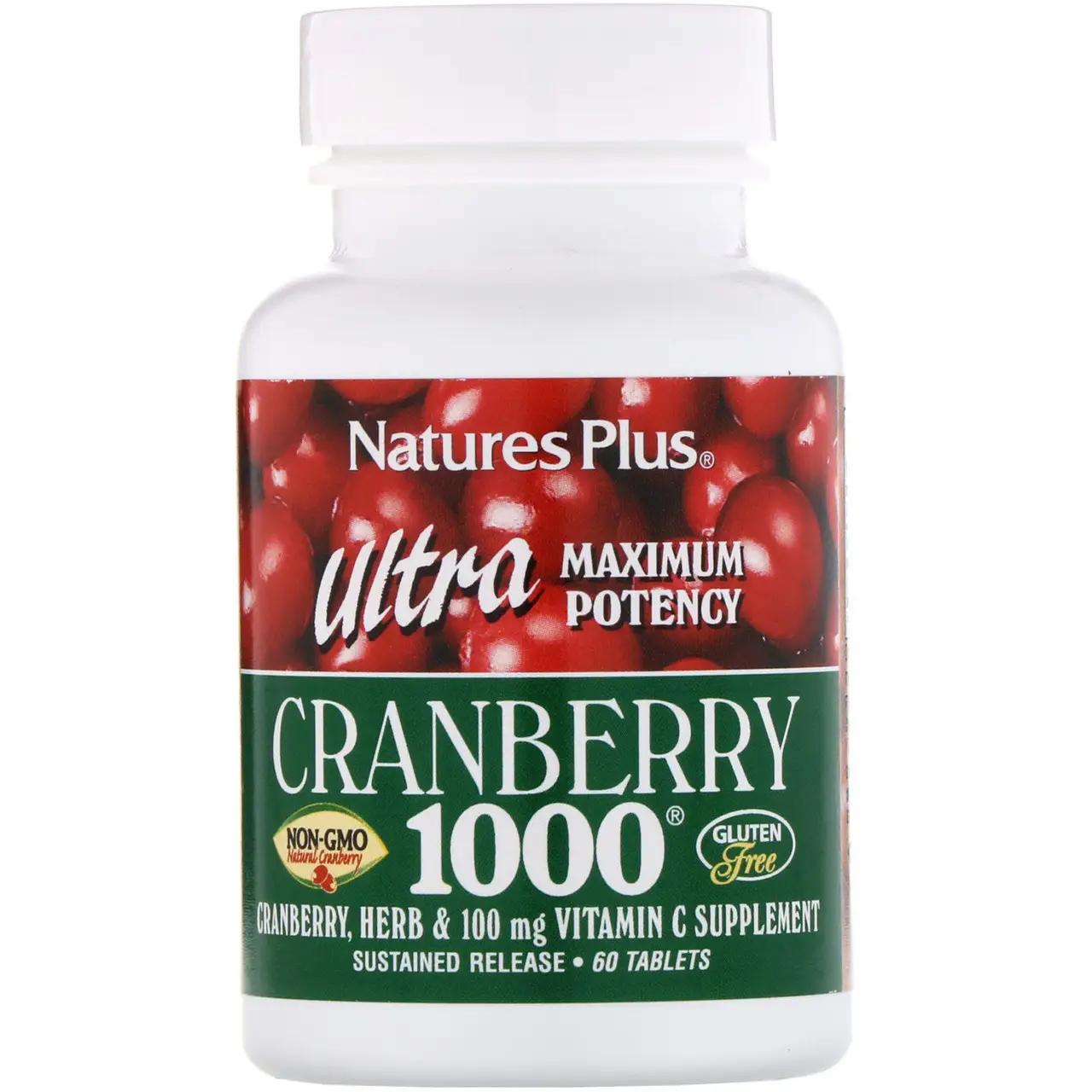 Натуральна добавка Natures Plus Ultra Cranberry 1000 60 таб. (10005)