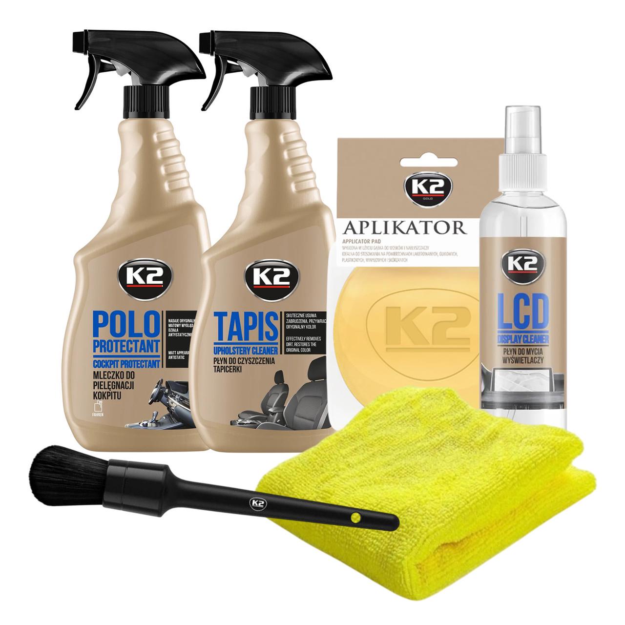 Набір для чистки і догляду за салоном автомобіля K2 (0K2_INTERIORCLEANER) Набір для чистки і догляду за салоном автомобіля K2 (0K2_INTERIORCLEANER)