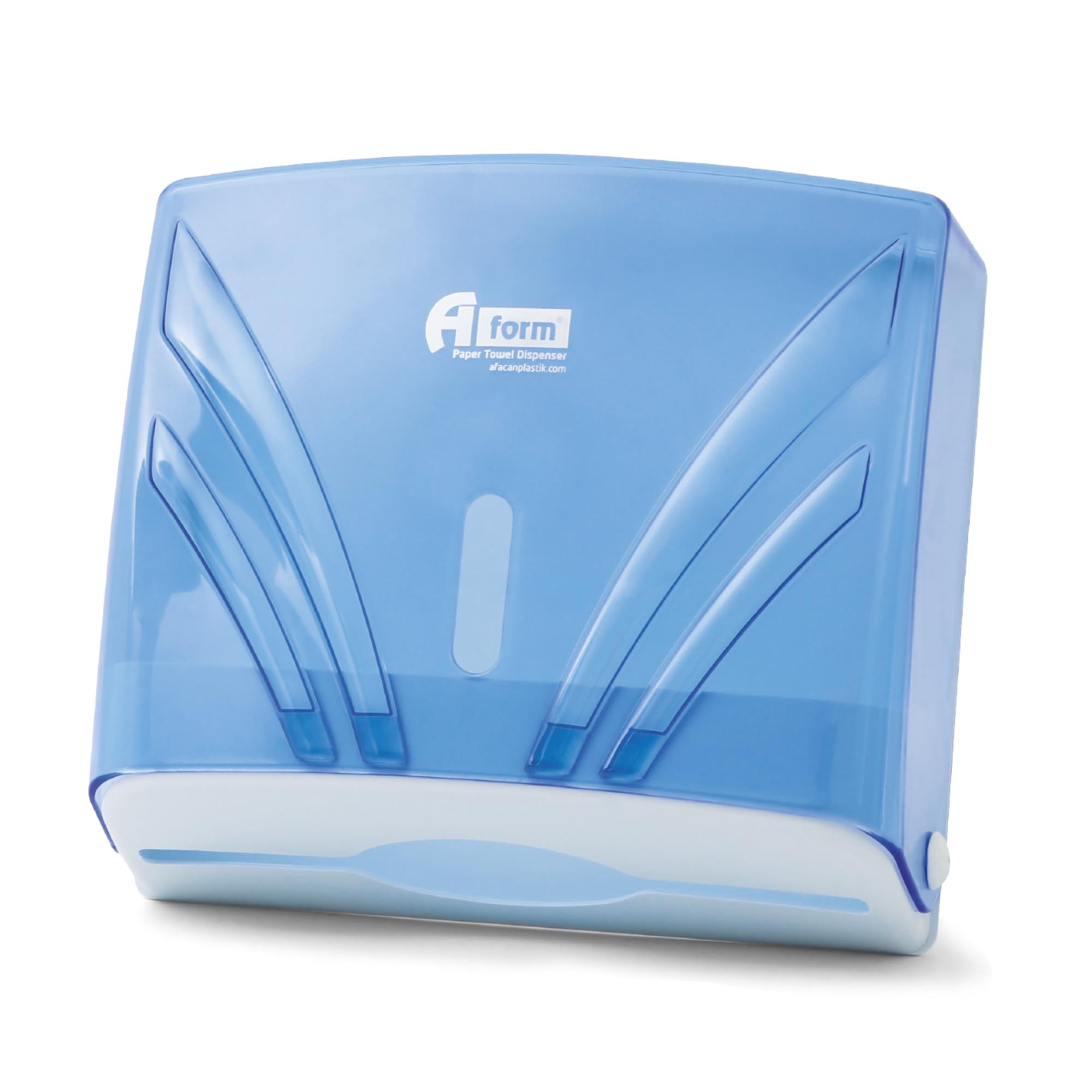 Диспенсер для полотенец Z-сложения на 200 шт. Прозрачно-голубой (ZHA-2108)