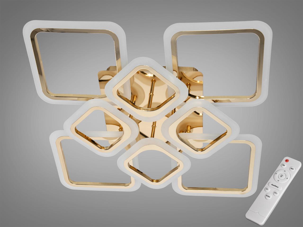 Люстра LED в спальню с пультом HA8060-4+4GDIM-LS 105W на 15 м2 Золотой (2580315120) - фото 3 Люстра LED в спальню с пультом HA8060-4+4GDIM-LS 105W на 15 м2 Золотой (2580315120) - фото 3