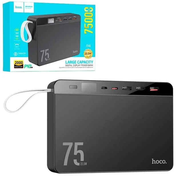 Повербанк Hoco с быстрой зарядкой 75000 mAh QC22,5 W/PD20 W (J94) - фото 2