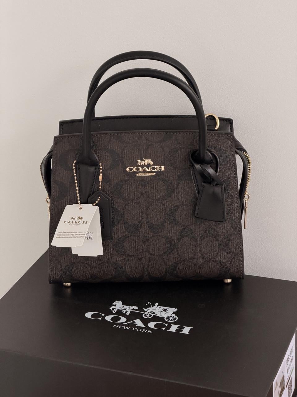 Сумка женская Coach Andrea Carryall через плечи Коуч Коричневый (3028430021) Сумка женская Coach Andrea Carryall через плечи Коуч Коричневый (3028430021)