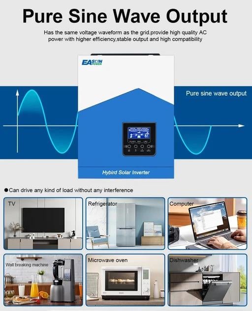 Инвертор гибридный EASUN POWER ISolar-SMH-II 2,2kW 12V WiFi - фото 5