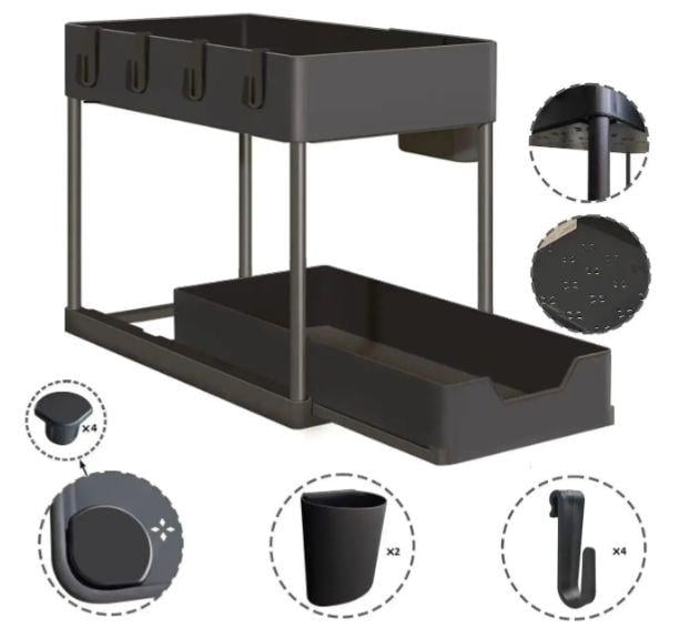 Стеллаж для хранения Kitchen Storage Rack W516 для кухонных принадлежностей - фото 4