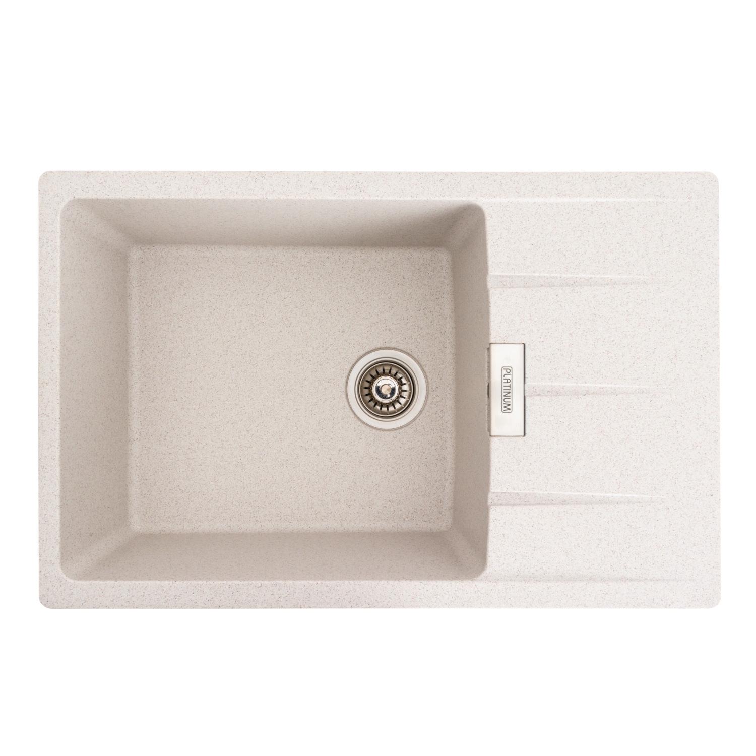 Мойка кухонная Platinum PLS-A38108 прямоугольная гранитная 780x500 мм Бежевый (161697)