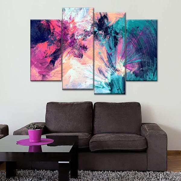 Модульная картина KIL Art Сбрызги эмоций из четырех частей 89x56 см (M4_M_144)