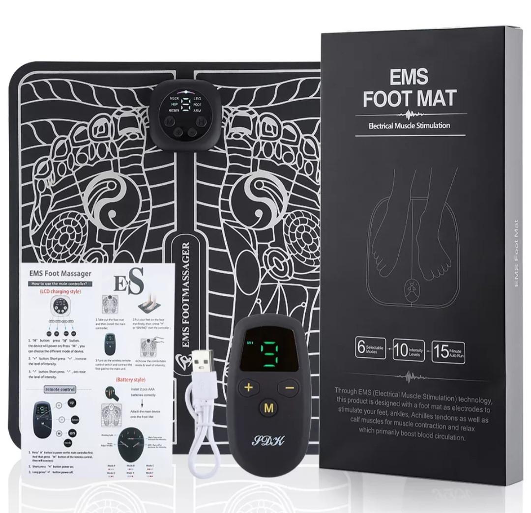 Електромасажер-килимок EMS Foot Mat для ніг стимулючий кровообіг Чорний (000385) - фото 9