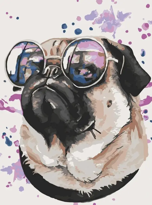 Картина по номерам ART CRAFT Деловой мопс 30x40 см без коробки (ACR-11662-NN)