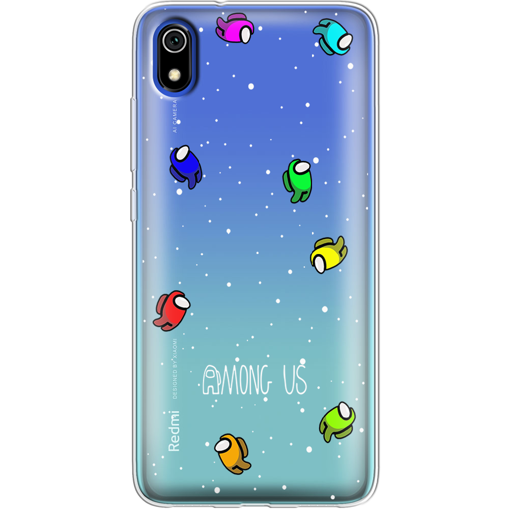 Чехол Boxface Xiaomi Redmi 7A Among Us Invisible Прозрачный силикон (37400-bk76-37400)