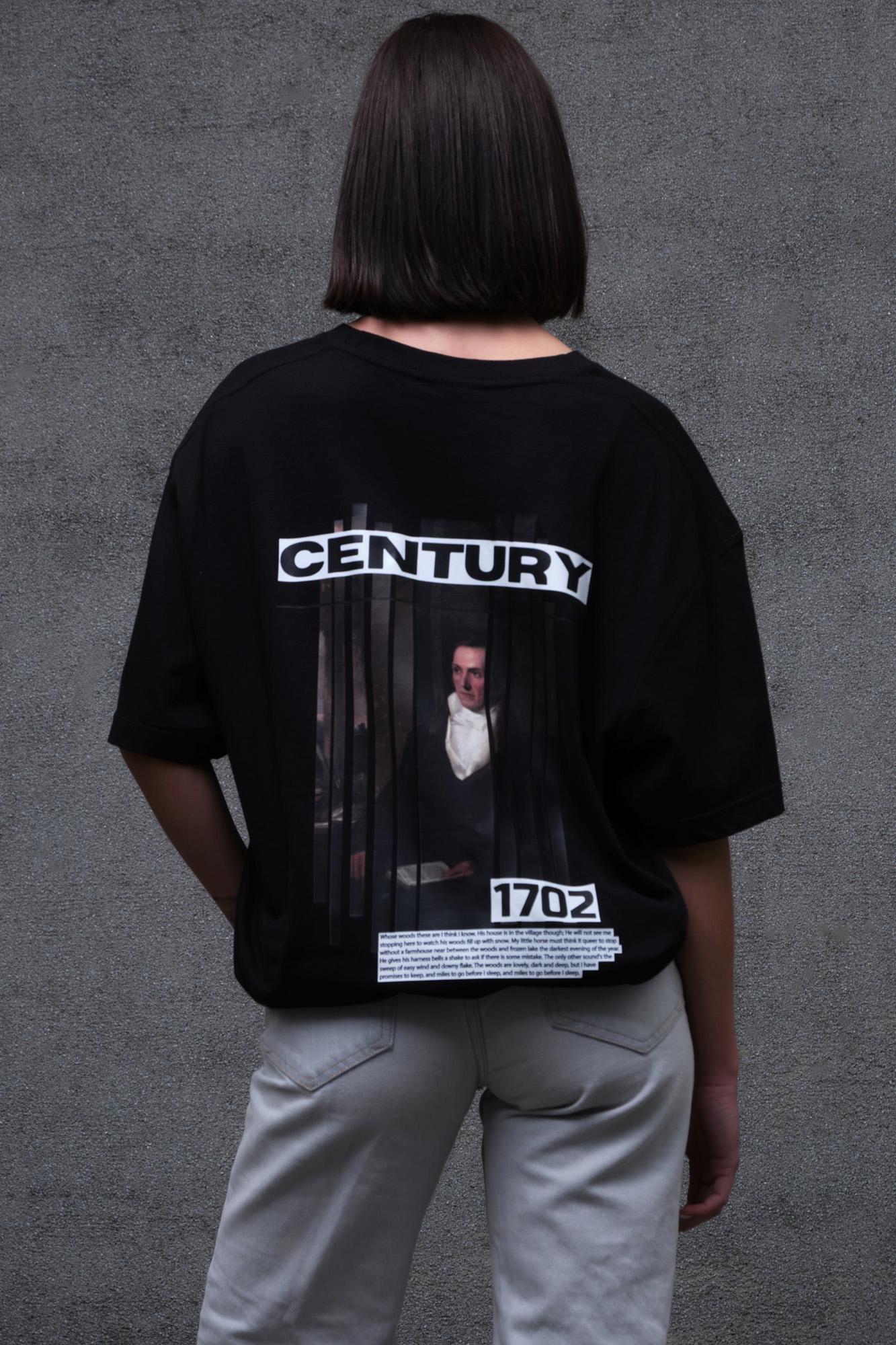 Футболка жіноча Without Century з принтом оверсайз L/XL Black (L8049271) Футболка жіноча Without Century з принтом оверсайз L/XL Black (L8049271)