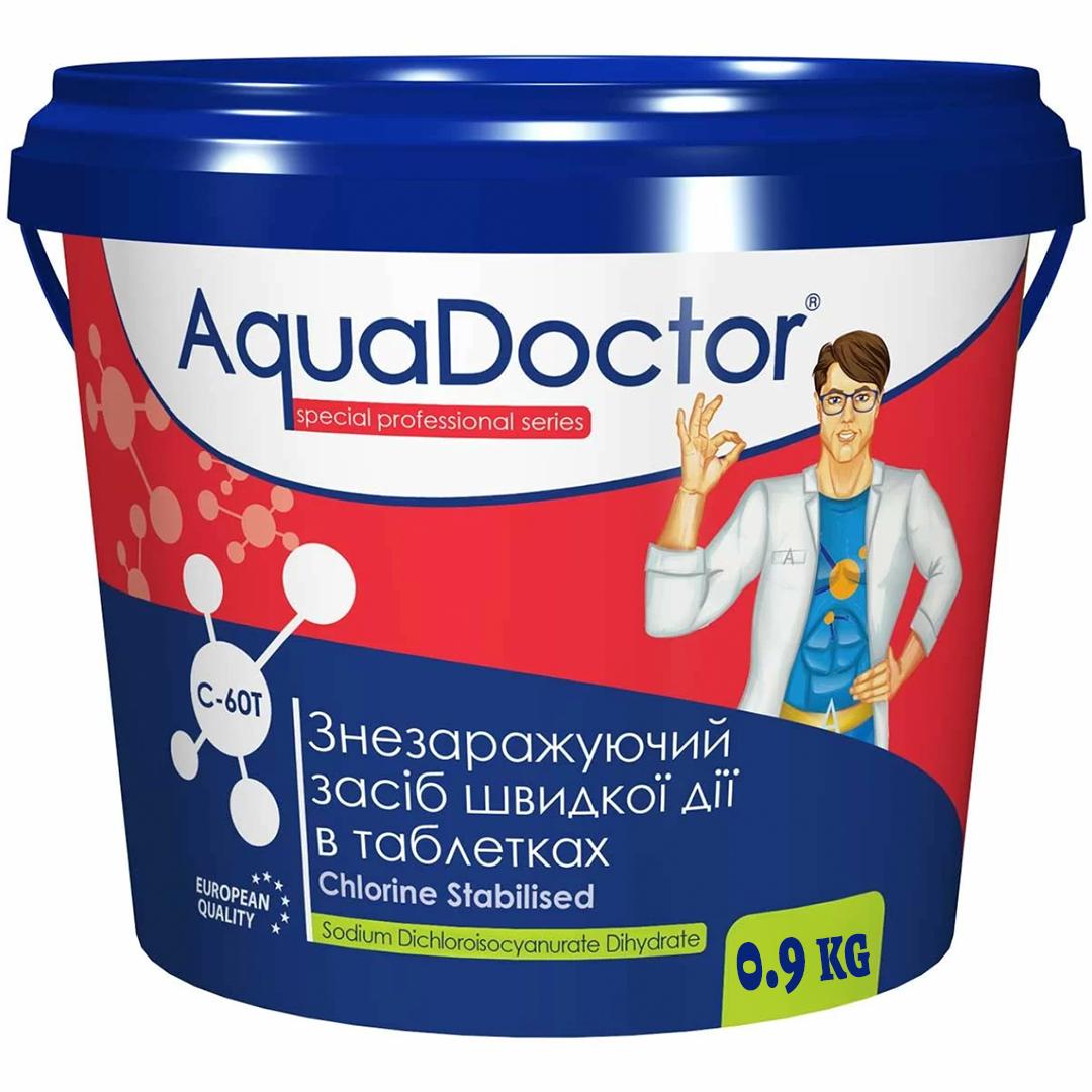 Таблетки для быстрой дезинфекции воды бассейна AquaDoctor C60-Т 0,9 кг (40895)