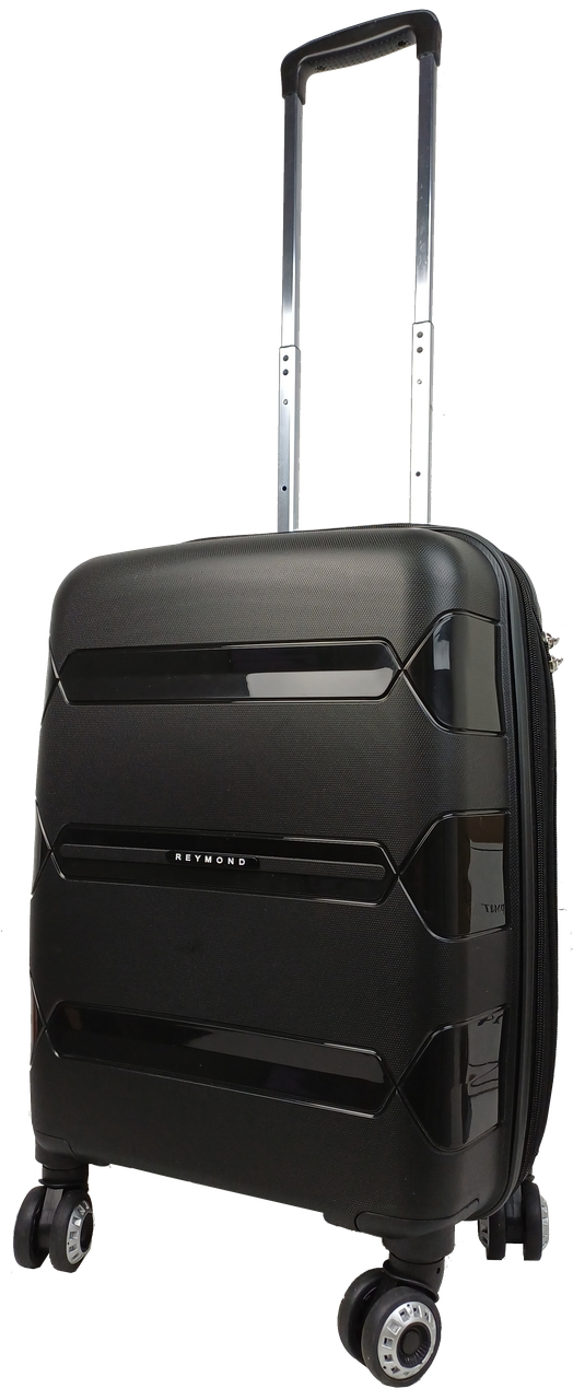 Чемодан пластиковый маленький Reymond из полипропилена 45 л Черный