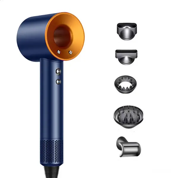 Фен-стайлер для волос с функцией ионизации Supersonic Premium 1600 Вт с 5 насадками и 3 режимами скорости Синий (PH770BLG)