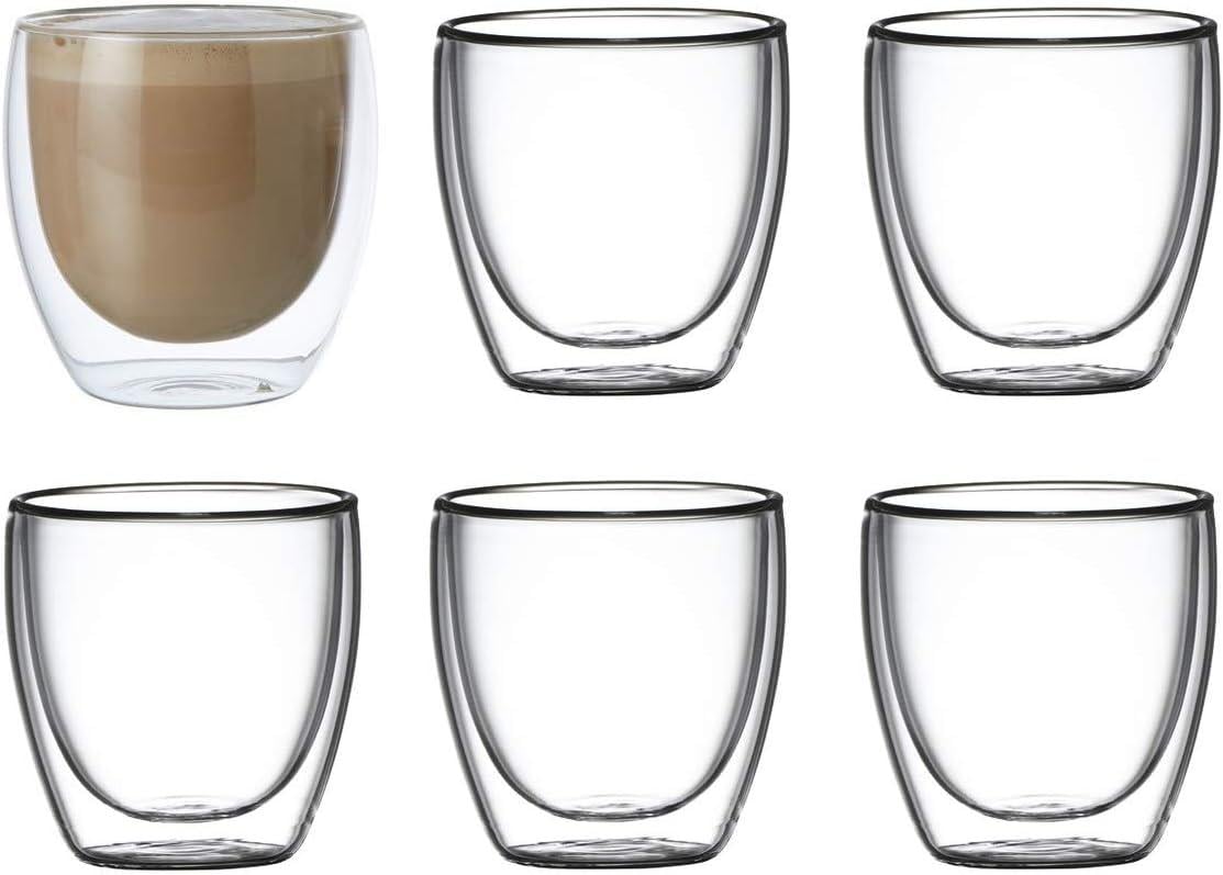 Набір скляних термостаканів Classica Java 250 мл з подвійними стінками 6 шт. Прозорий (906394) - фото 4 Набір скляних термостаканів Classica Java 250 мл з подвійними стінками 6 шт. Прозорий (906394) - фото 4
