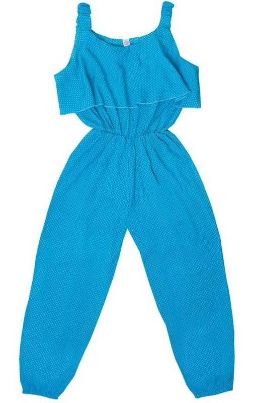 Комбинезон детский хлопковый для девочки Gabbi Лето 104 см Бирюзовый (11572)